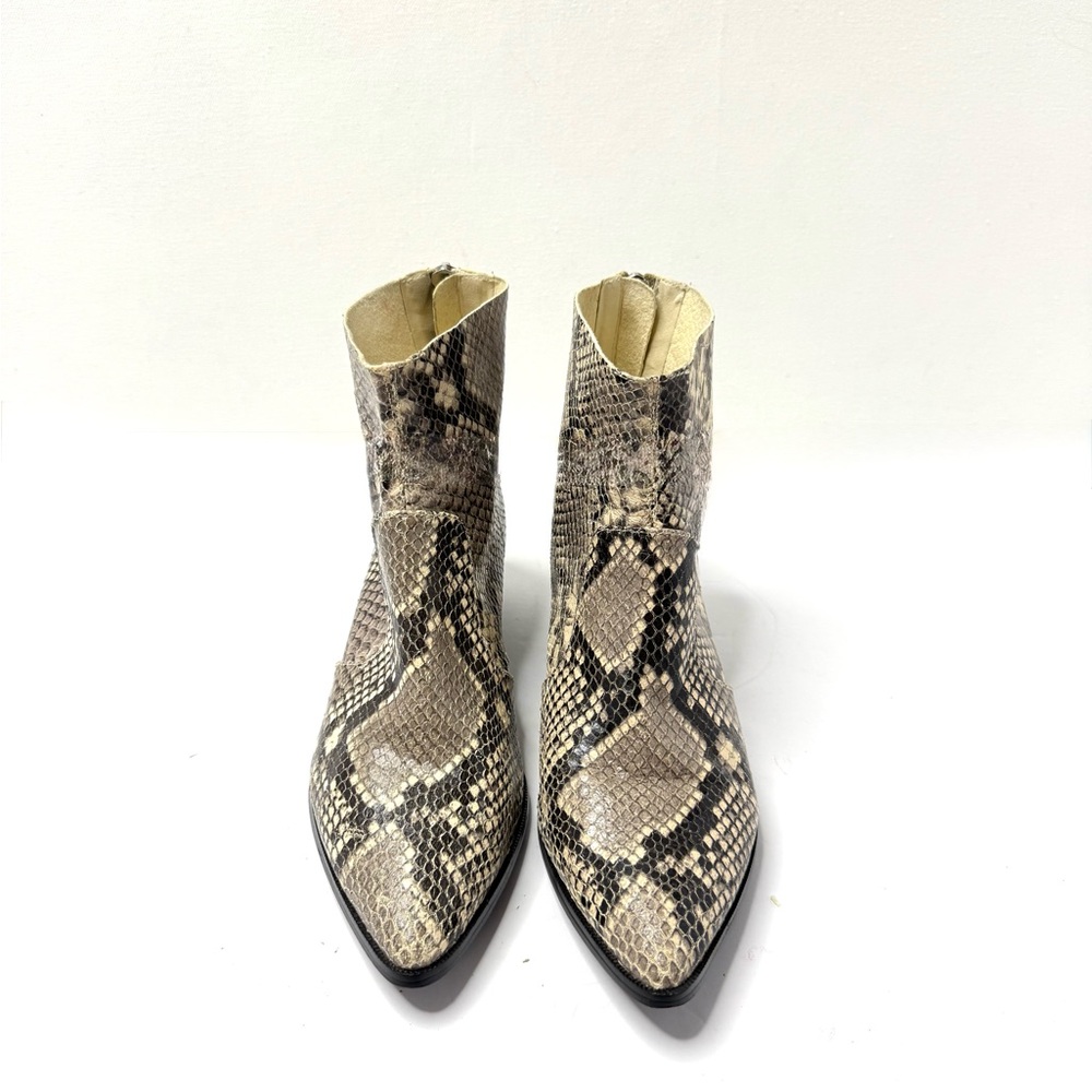 Steve Madden Snakeskin Leather Ankle Boots Size 6